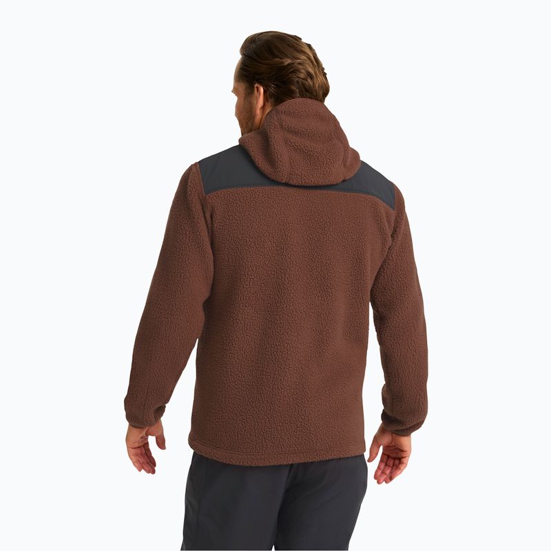Men's fleece sweatshirt Jack Wolfskin Kammweg Pile Fz hot choc 3