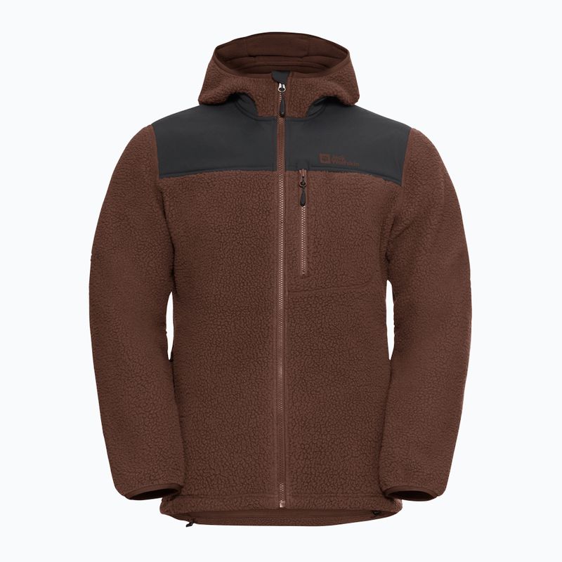 Men's fleece sweatshirt Jack Wolfskin Kammweg Pile Fz hot choc 7