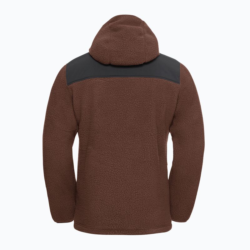 Men's fleece sweatshirt Jack Wolfskin Kammweg Pile Fz hot choc 8