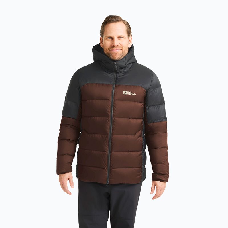Men's down jacket Jack Wolfskin Nebelhorn Down Hoody hot choc