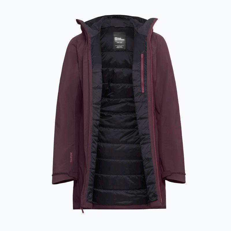 Women's rain jacket Jack Wolfskin Heidelstein Ins amaranth 9