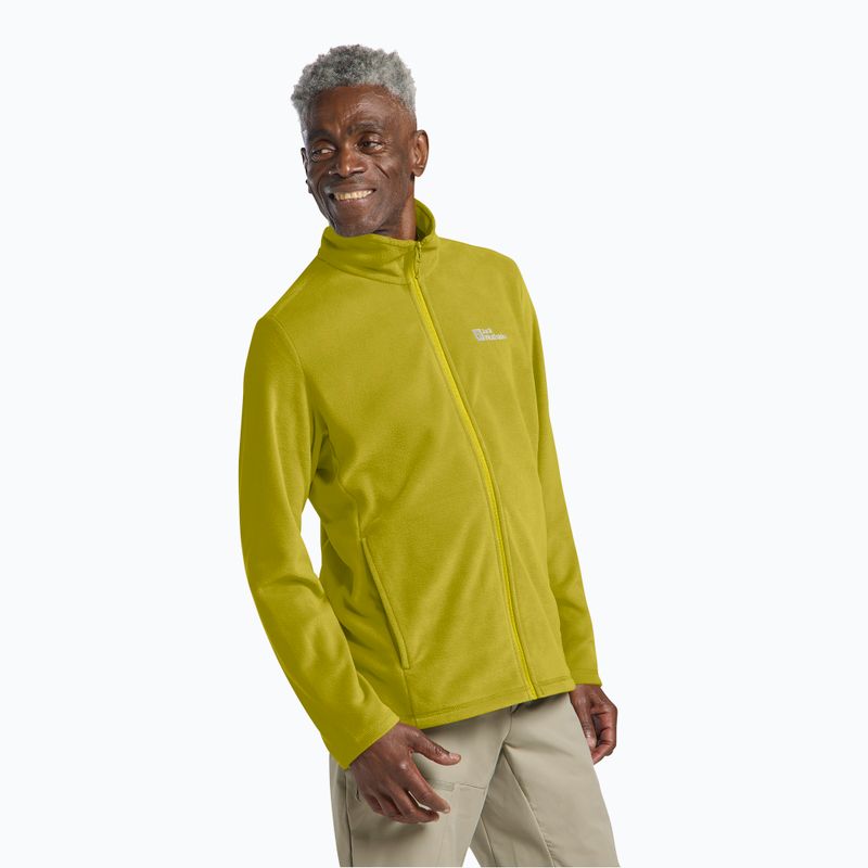 Men's fleece jacket Jack Wolfskin Taunus Fz chartreuse