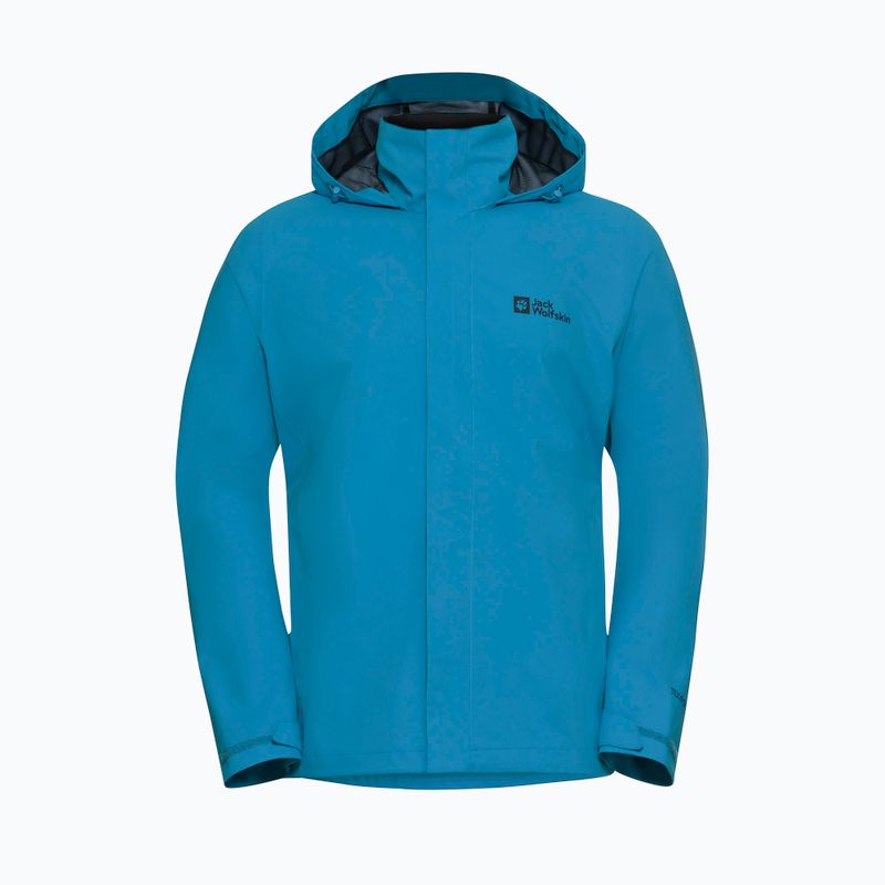Men's rain jacket Jack Wolfskin Trailtime 2L aurora blue 7