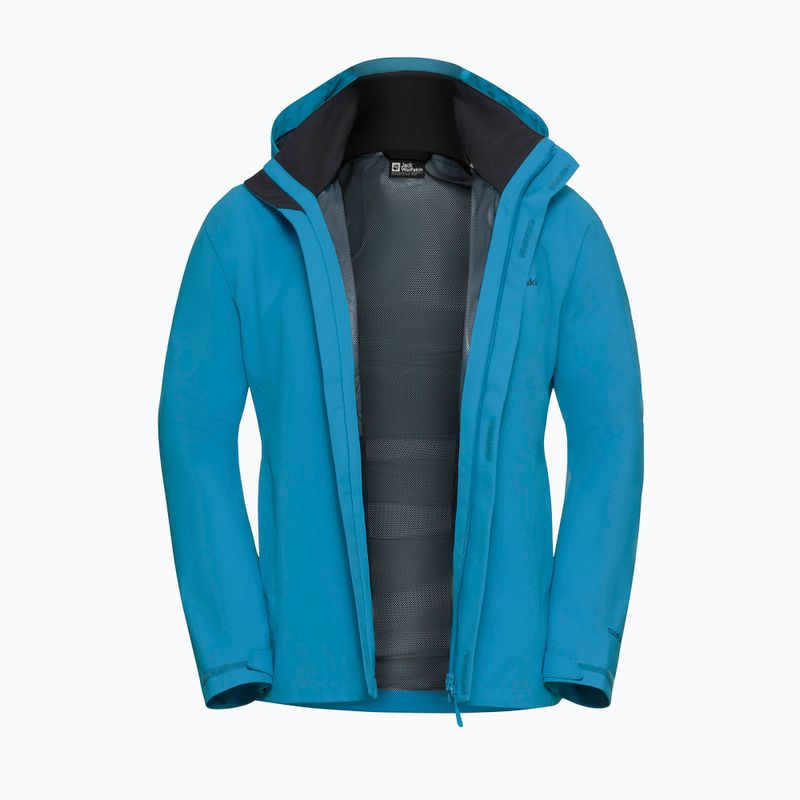Men's rain jacket Jack Wolfskin Trailtime 2L aurora blue 9