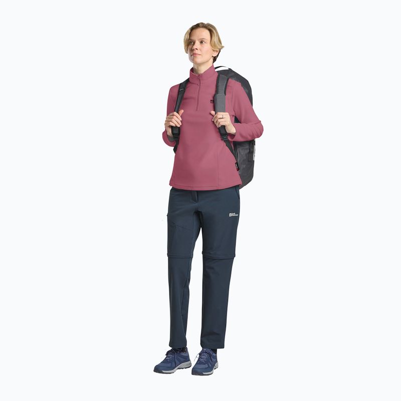 Women's trekking sweatshirt Jack Wolfskin Taunus Hz raisin 2
