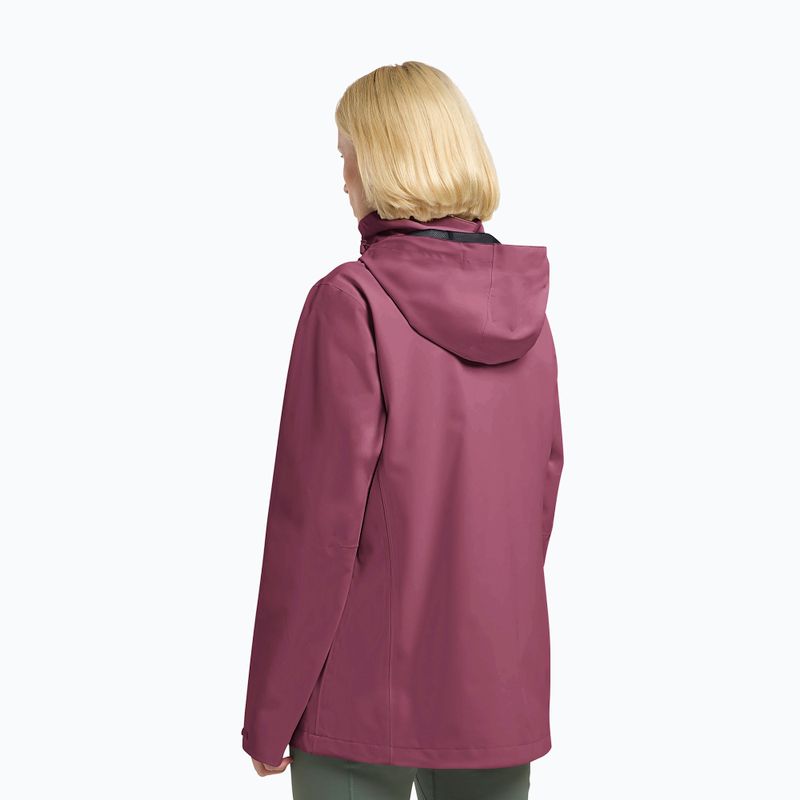 Women's rain jacket Jack Wolfskin Trailtime 2L raisin 3