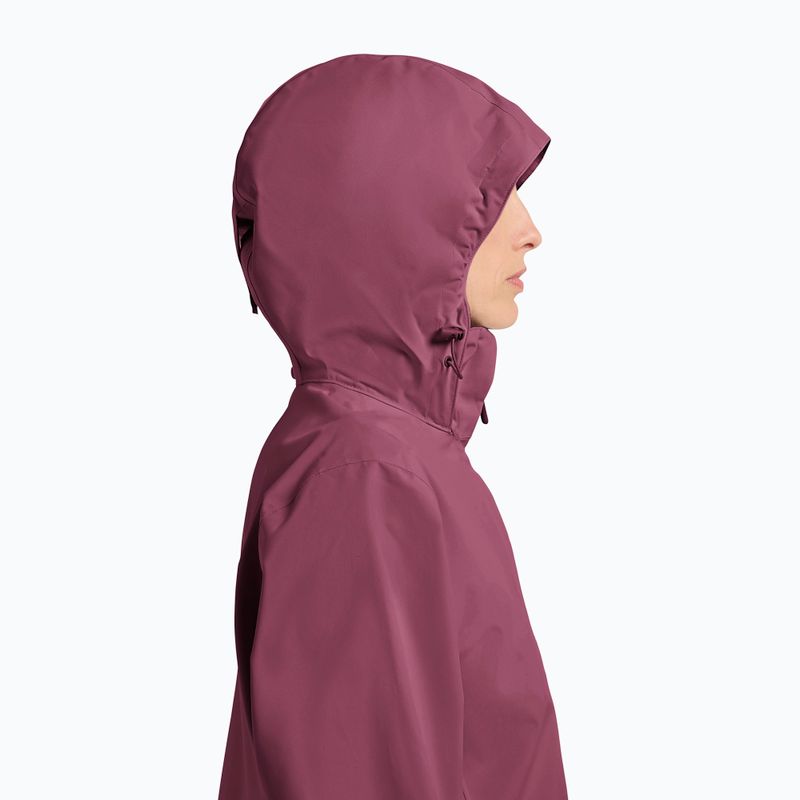 Women's rain jacket Jack Wolfskin Trailtime 2L raisin 4