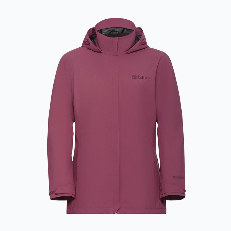 Women's rain jacket Jack Wolfskin Trailtime 2L raisin 8