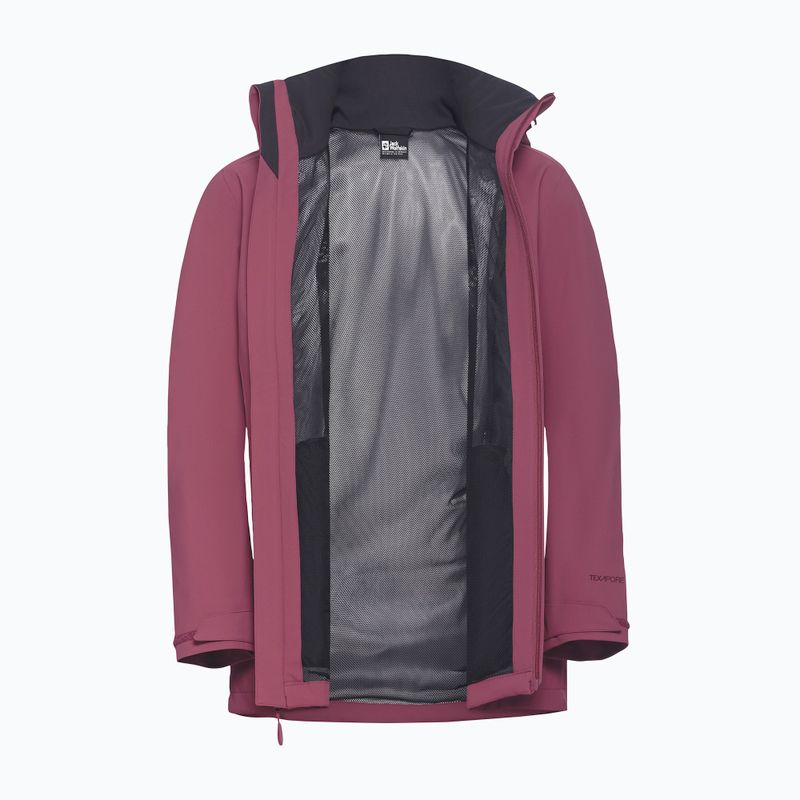Women's rain jacket Jack Wolfskin Trailtime 2L raisin 10
