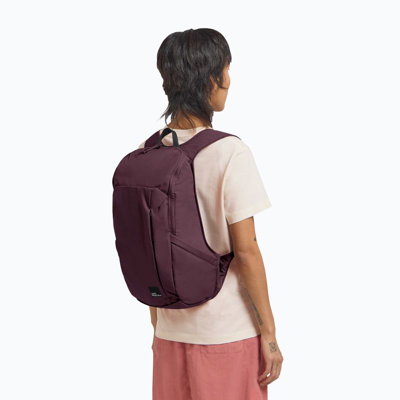 Women's urban backpack Jack Wolfskin Waimea 15 l amaranth 10