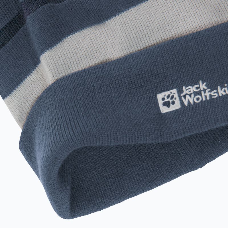 Children's winter hat Jack Wolfskin Stripy Knit midnight sky 6