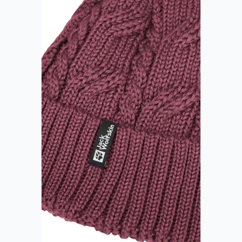 Winter hat Jack Wolfskin Pompom raisin 3