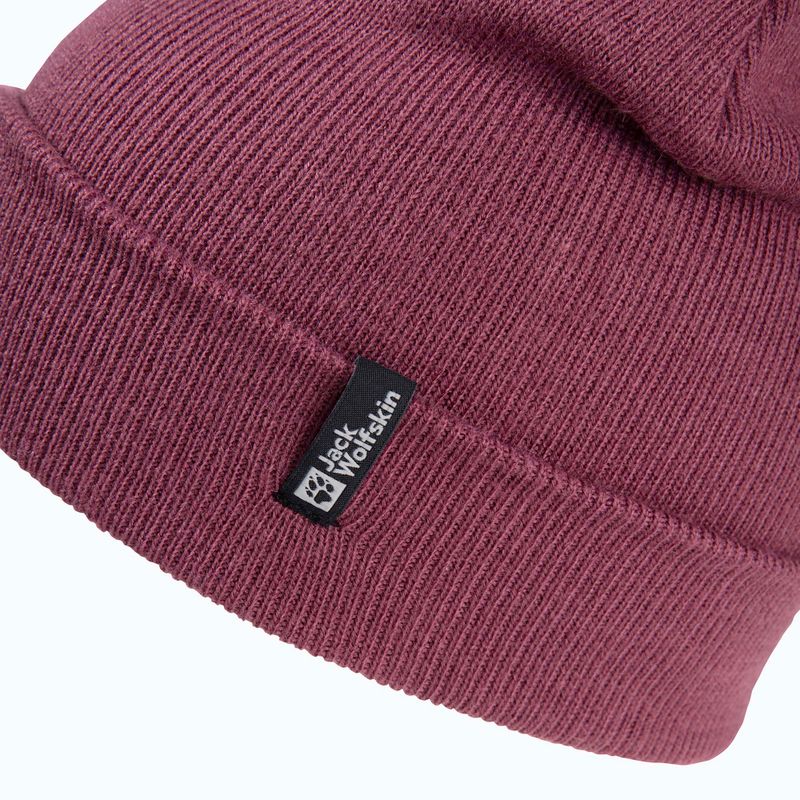 Winter hat Jack Wolfskin Rib raisin 3