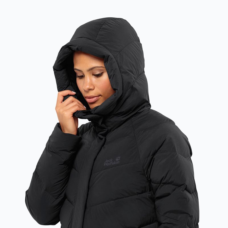 Women's down coat Jack Wolfskin Marienplatz Coat black 3