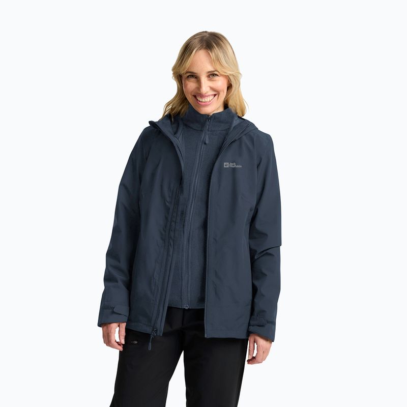 Women's 3-in-1 Jacket Jack Wolfskin Moonrise 3In1 midnight sky 4