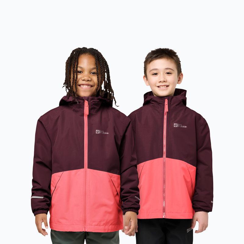 Children's 3-in-1 jacket Jack Wolfskin Iceland 3IN1 sunset coral 7