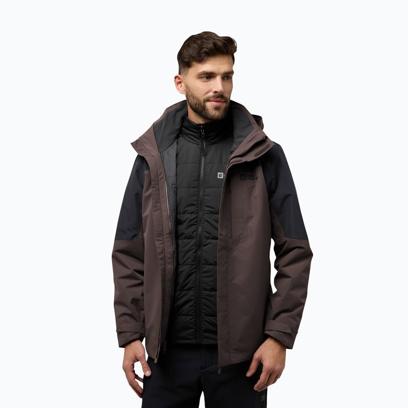Men's 3in1 jacket Jack Wolfskin Romberg 3In1 peat 5