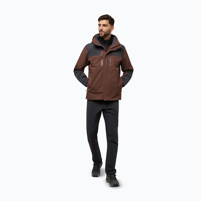 Men's 3in1 jacket Jack Wolfskin Jasper 3In1 hot choc 2