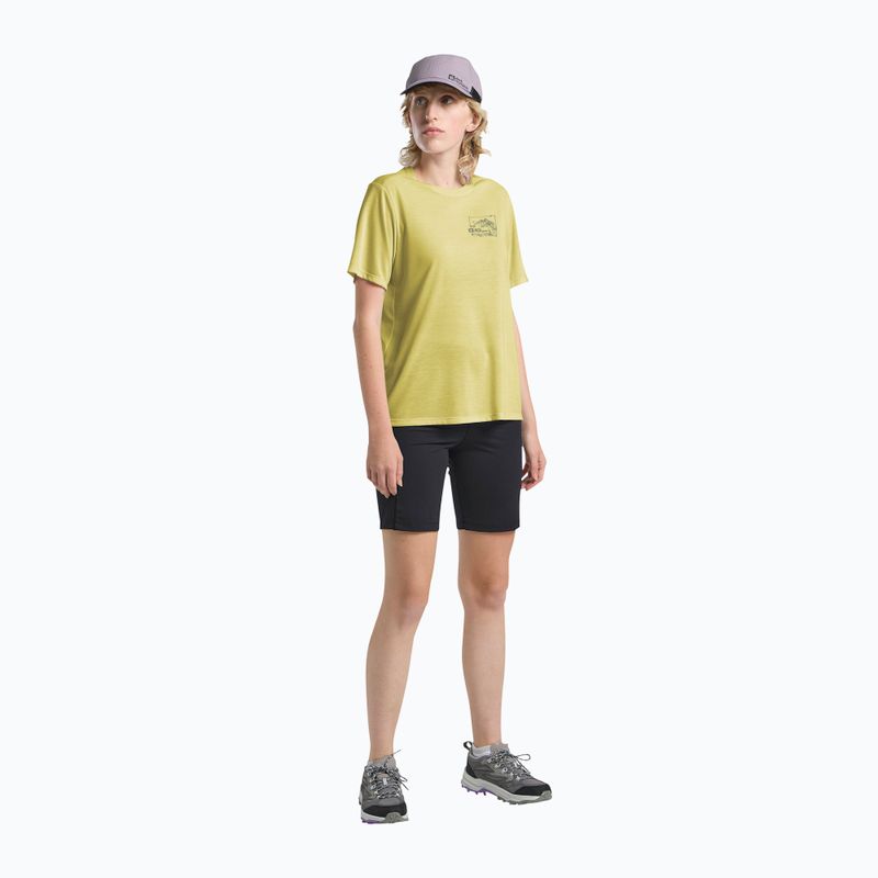 Women's T-shirt Jack Wolfskin Vonnan Graphic ridge leaf lemon ice 2