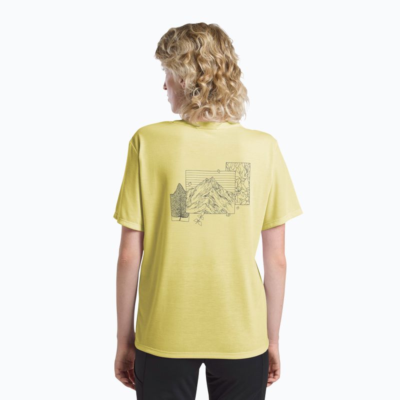 Women's T-shirt Jack Wolfskin Vonnan Graphic ridge leaf lemon ice 3