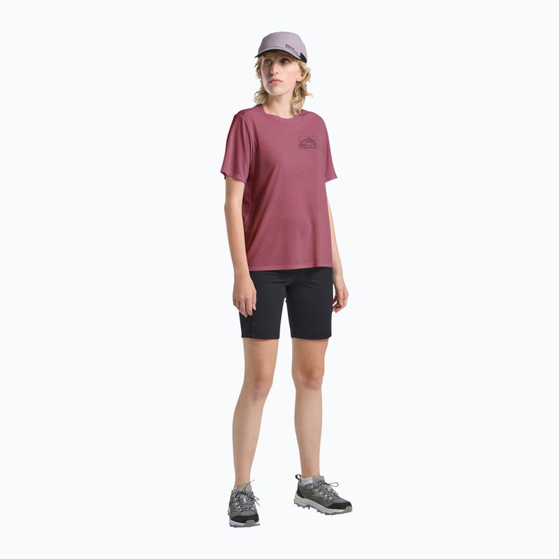 Women's T-shirt Jack Wolfskin Vonnan Graphic ridge leaf raisin 2