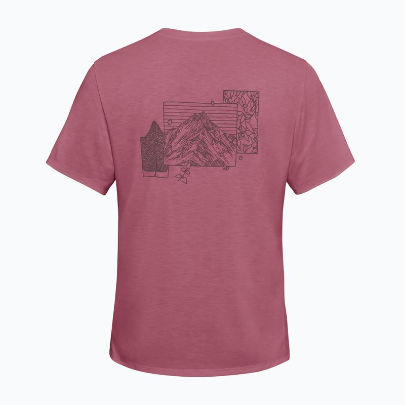 Women's T-shirt Jack Wolfskin Vonnan Graphic ridge leaf raisin 6