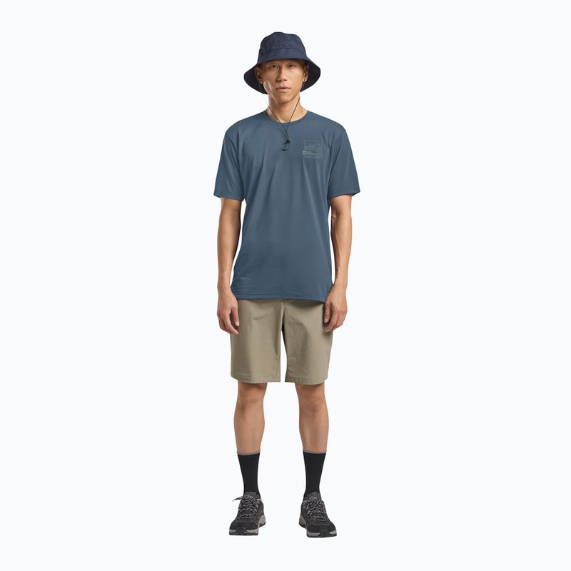 Men's T-shirt Jack Wolfskin Vonnan Graphic peak trail midnight sky 2