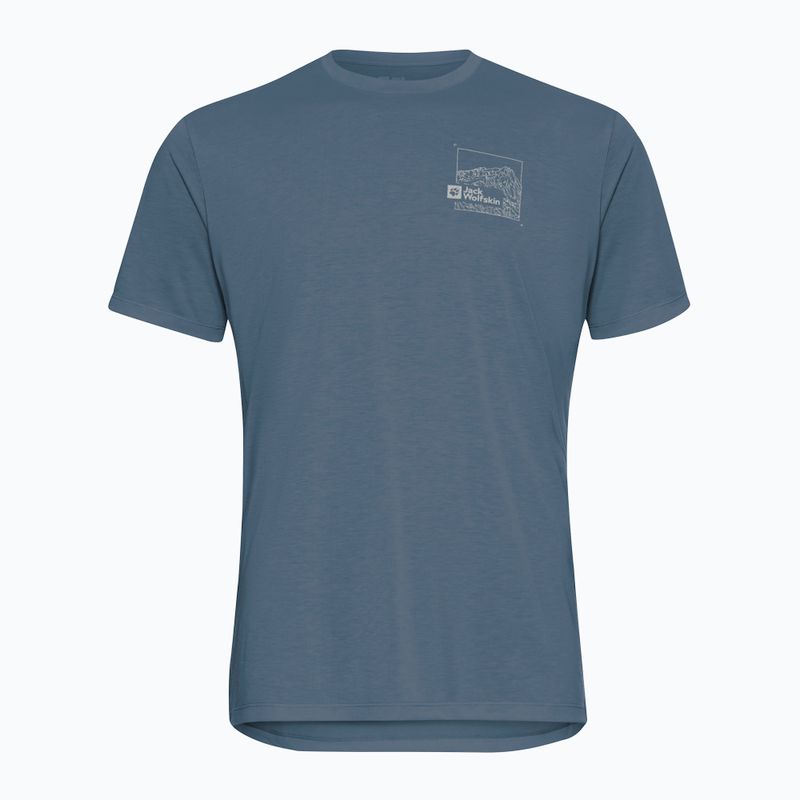Men's T-shirt Jack Wolfskin Vonnan Graphic peak trail midnight sky 6