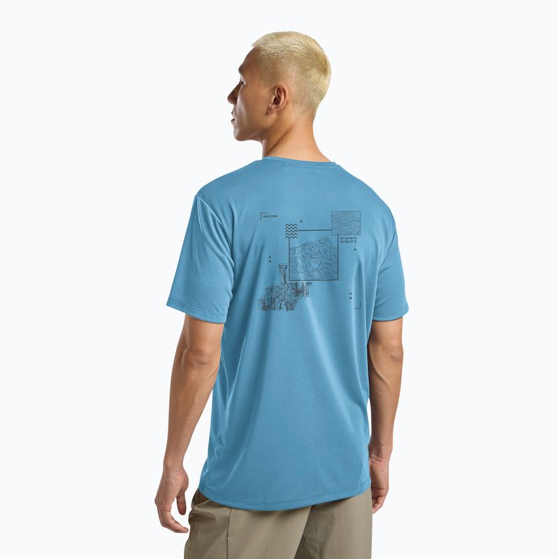 Men's T-shirt Jack Wolfskin Vonnan Graphic peak trail sky blue 3