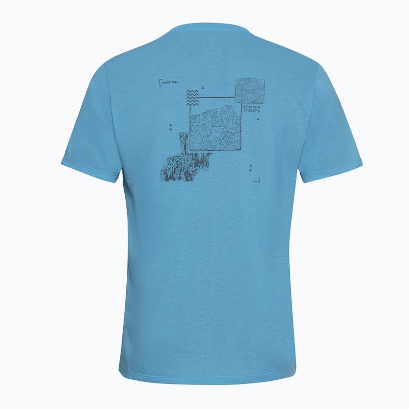 Men's T-shirt Jack Wolfskin Vonnan Graphic peak trail sky blue 7