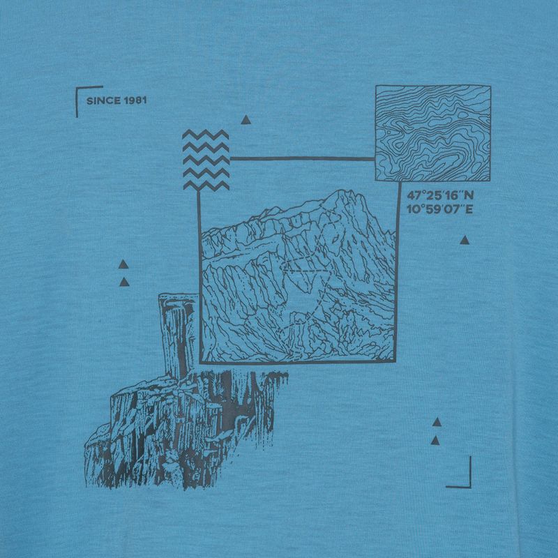 Men's T-shirt Jack Wolfskin Vonnan Graphic peak trail sky blue 8