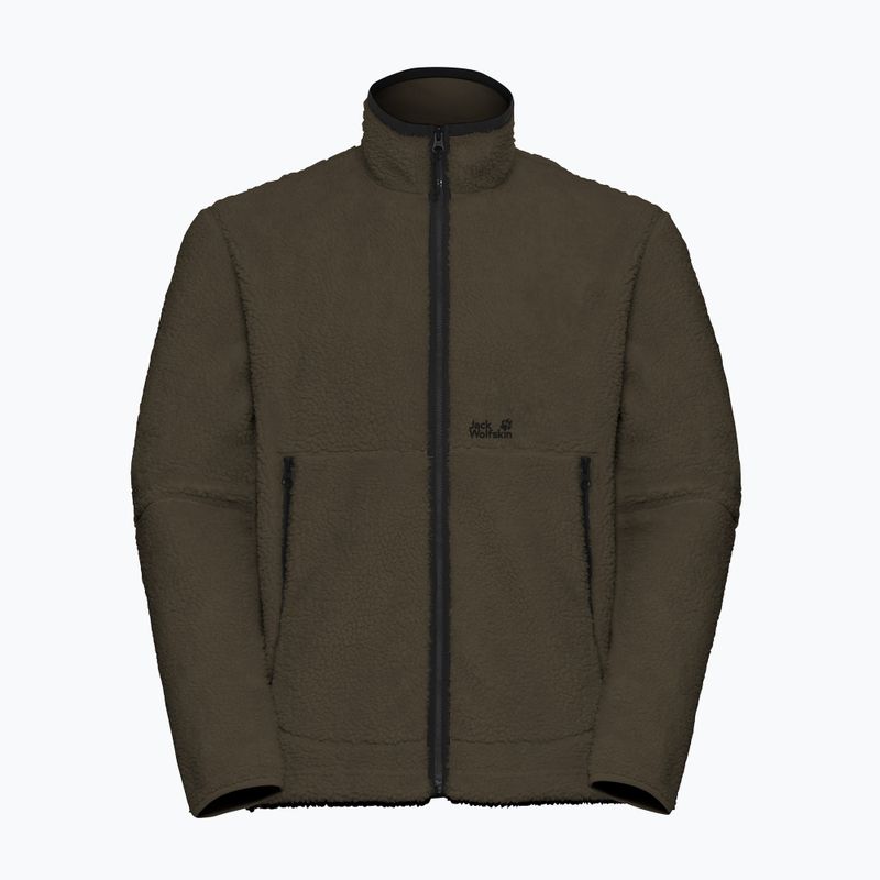 Men's fleece sweatshirt Jack Wolfskin Stone Lite obsidian moss 7
