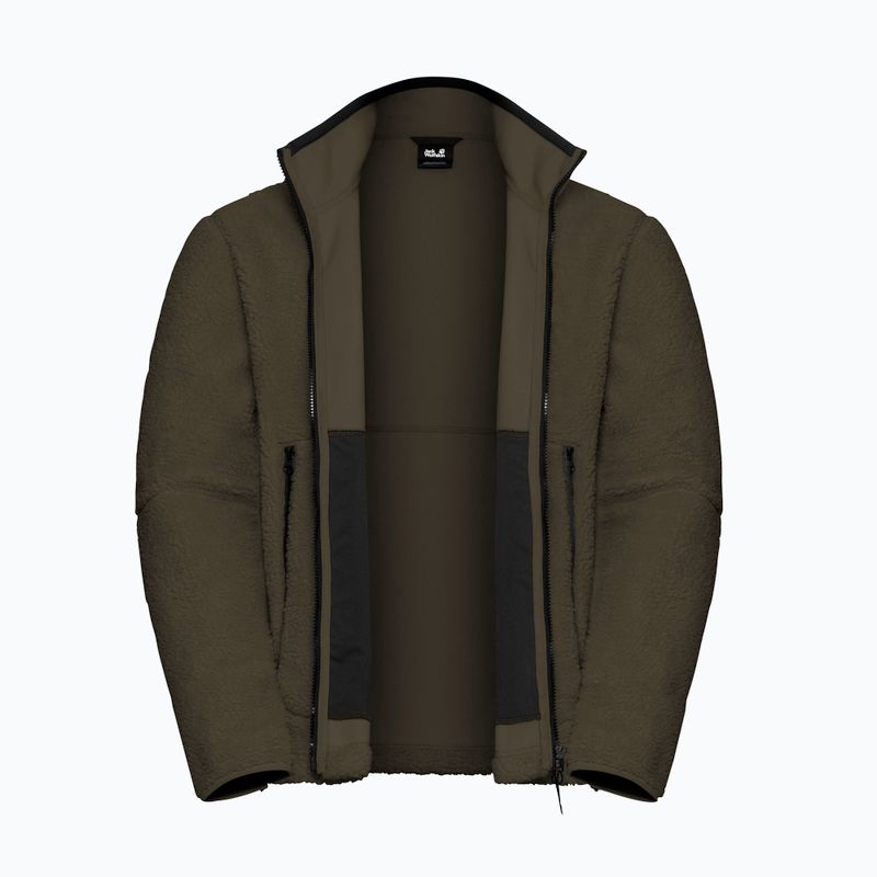 Men's fleece sweatshirt Jack Wolfskin Stone Lite obsidian moss 9