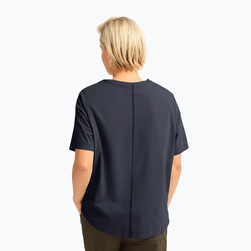 Women's trekking T-shirt Jack Wolfskin Travel T dark navy 3