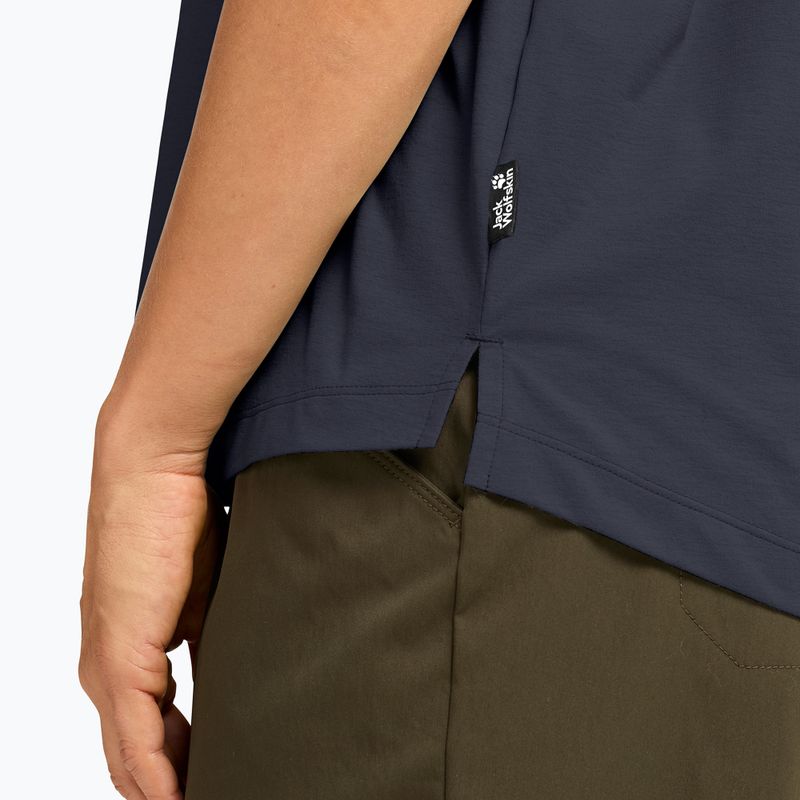 Women's trekking T-shirt Jack Wolfskin Travel T dark navy 4