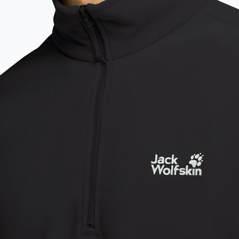 Men's fleece sweatshirt Jack Wolfskin Taunus 100 Half Zip black 4