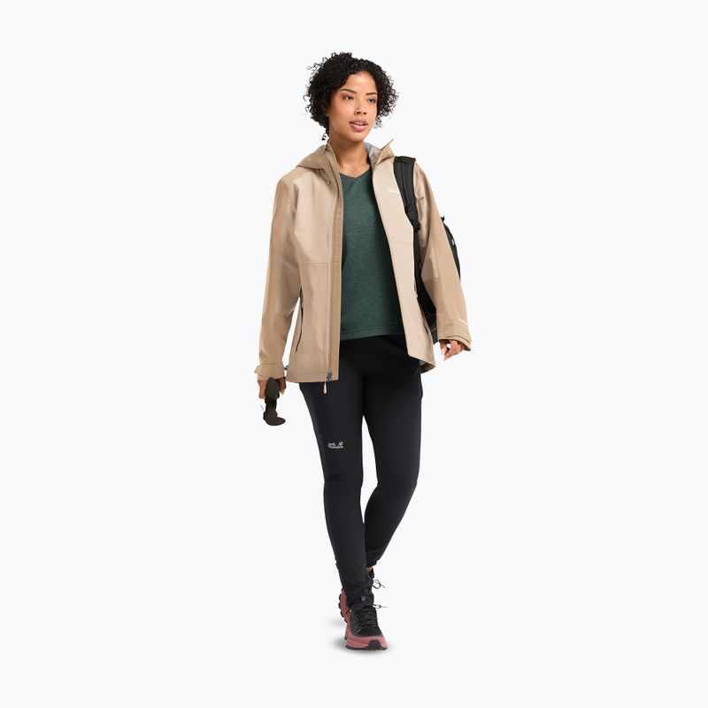 Women's rain jacket Jack Wolfskin Wildbound 2L oyster 2