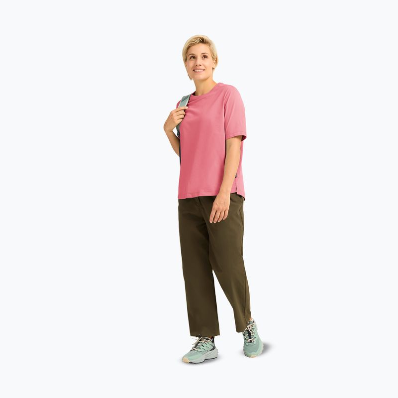 Women's trekking T-shirt Jack Wolfskin Travel T evening rose 2