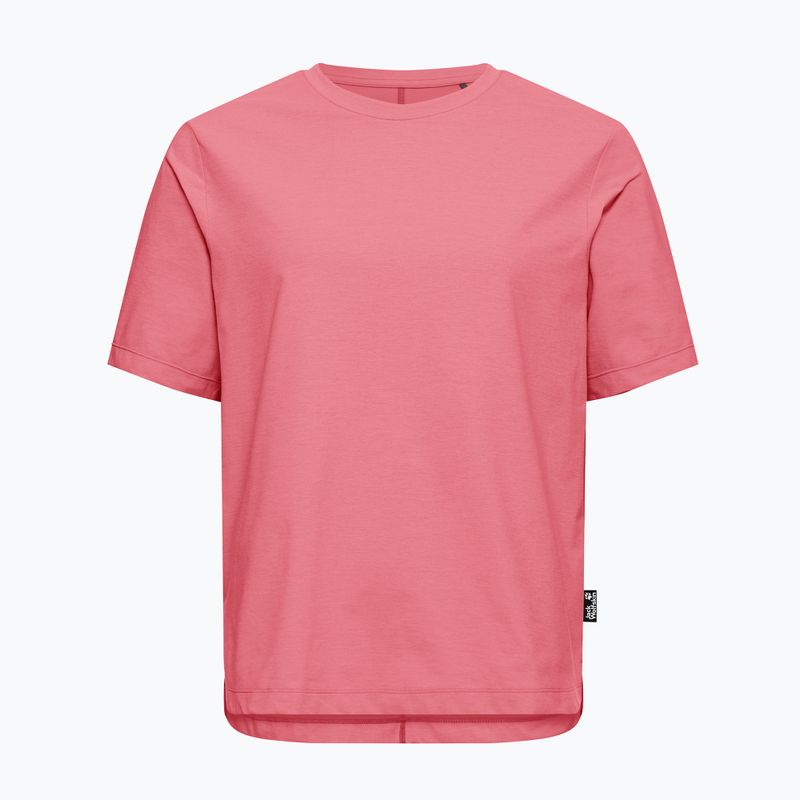 Women's trekking T-shirt Jack Wolfskin Travel T evening rose 5