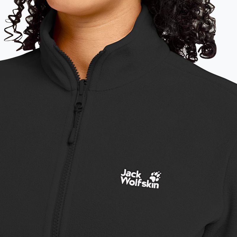 Women's fleece sweatshirt Jack Wolfskin Taunus 100 Full Zip black 4
