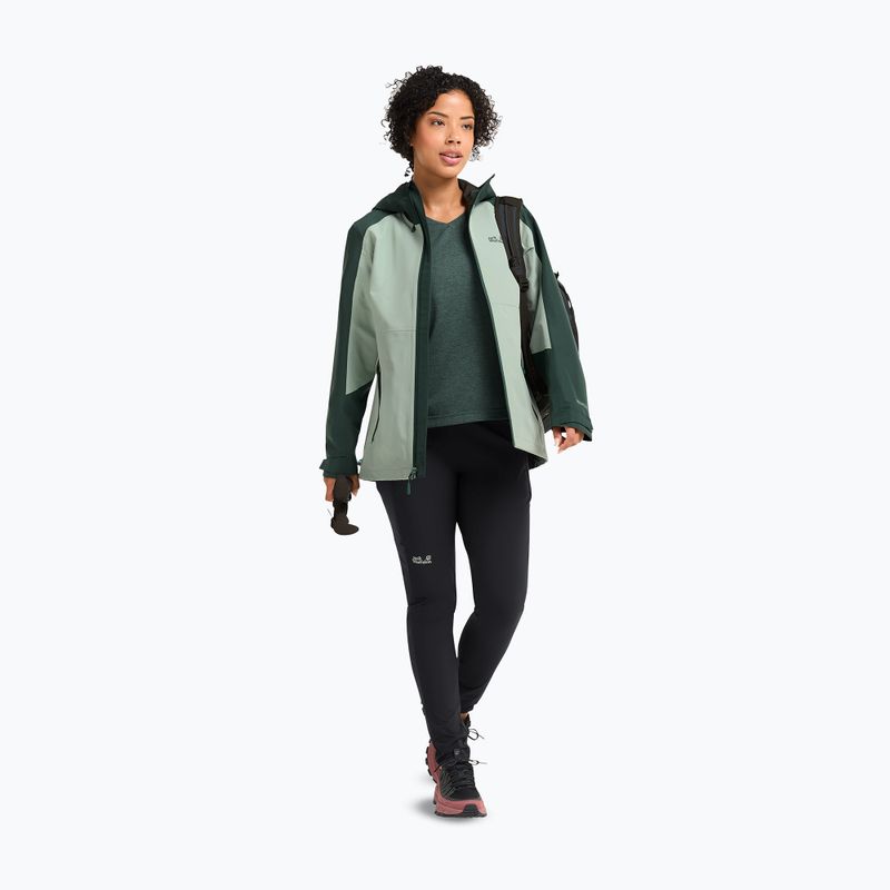 Women's rain jacket Jack Wolfskin Wildbound 2L green zinnia 2