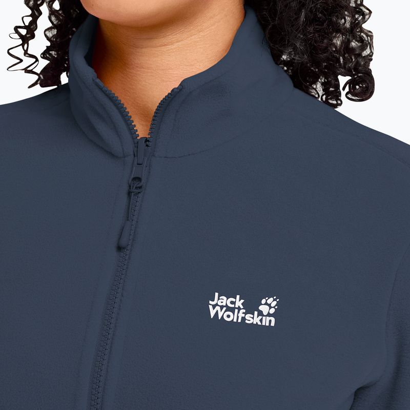 Women's fleece sweatshirt Jack Wolfskin Taunus 100 Full Zip midnight sky 4