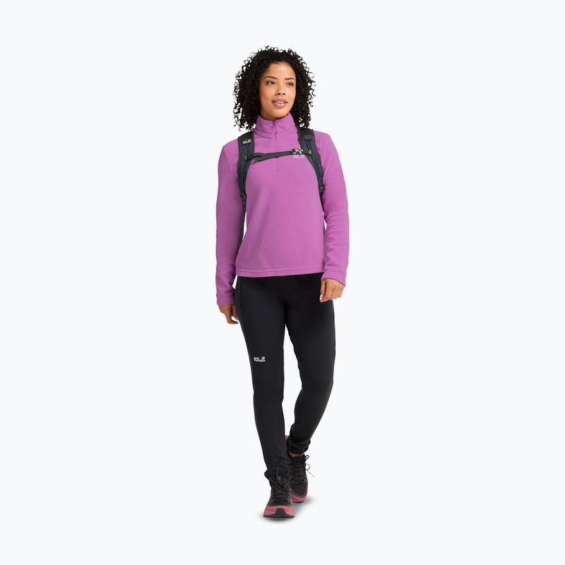 Women's fleece sweatshirt Jack Wolfskin Taunus 100 Half Zip foxglove 2