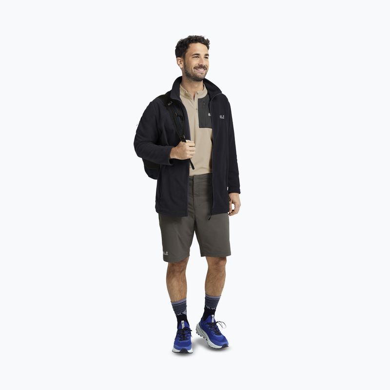 Men's fleece sweatshirt Jack Wolfskin Taunus 100 Full Zip black 2