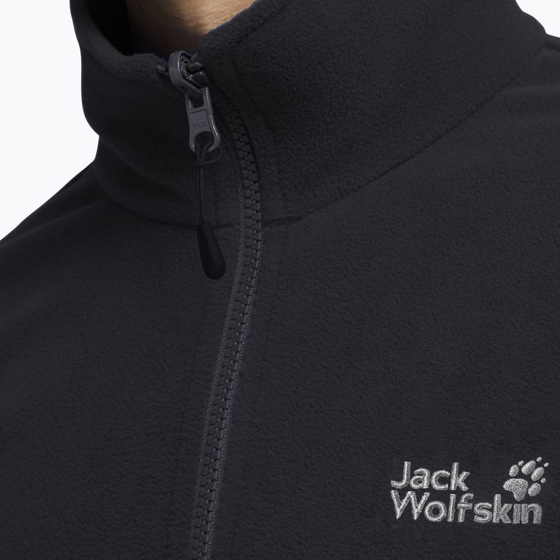 Men's fleece sweatshirt Jack Wolfskin Taunus 100 Full Zip black 4
