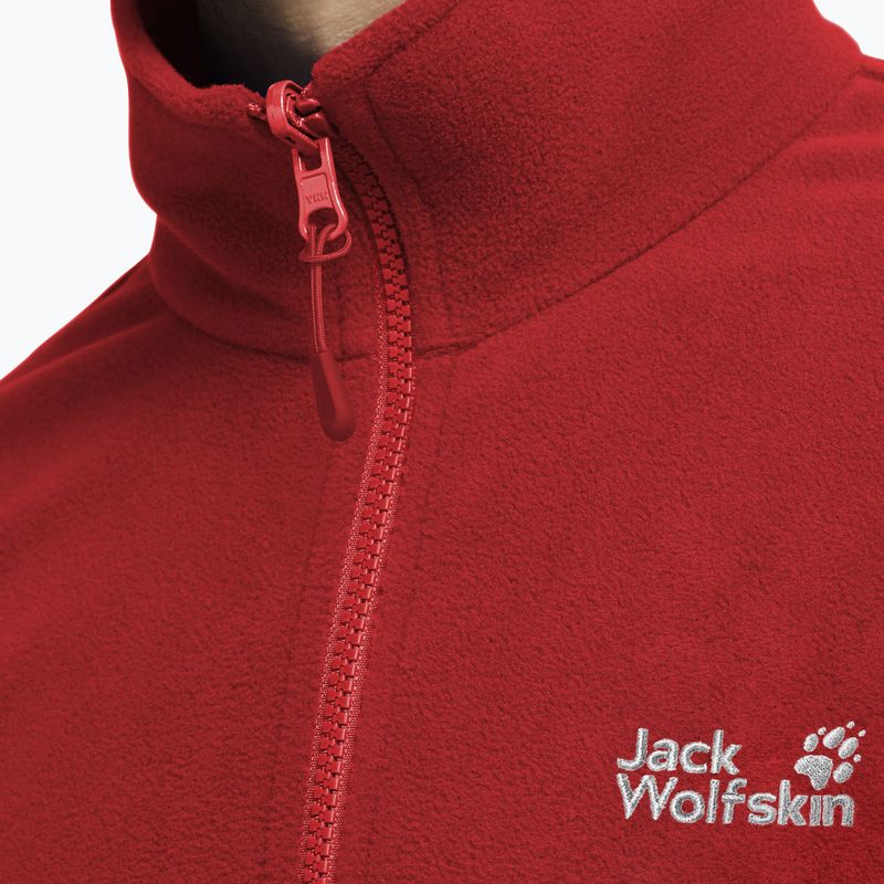 Men's fleece sweatshirt Jack Wolfskin Taunus 100 Full Zip siren red 4
