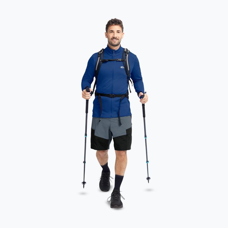 Men's trekking sweatshirt Jack Wolfskin Litestride Full Zip blue orchid 2