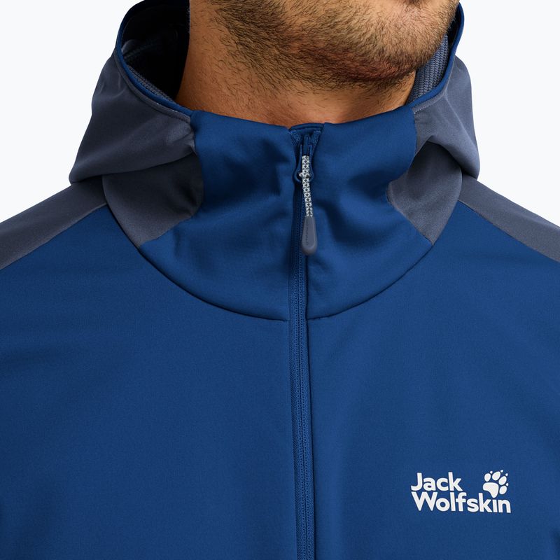 Men's softshell jacket Jack Wolfskin Skyvail blue orchid 4