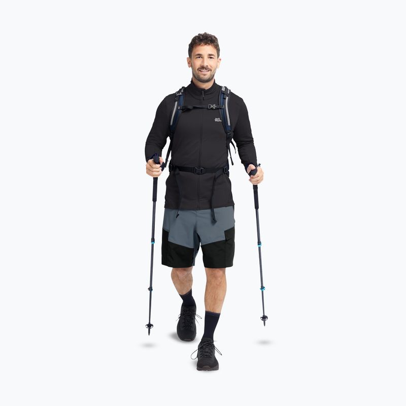 Men's trekking sweatshirt Jack Wolfskin Litestride Full Zip black 2