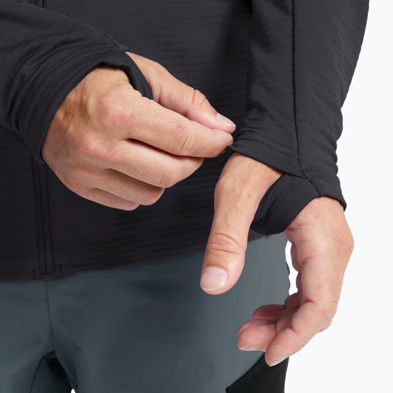 Men's trekking sweatshirt Jack Wolfskin Litestride Full Zip black 5